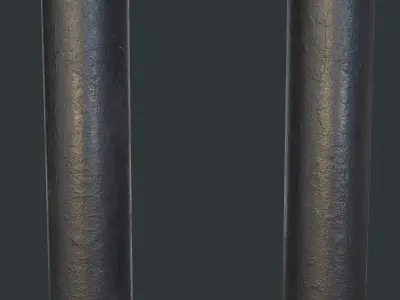 Street Bollard 11 PBR Game Ready Low-poly 3D model