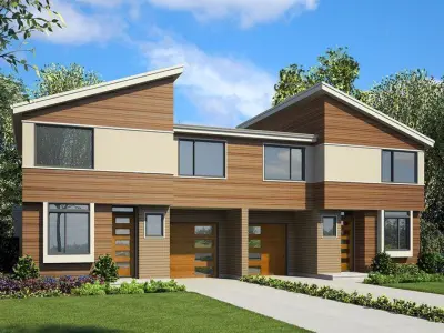 Modern Two Story 6 Room Design with Full 3D Model  Drawings  Free 3D model