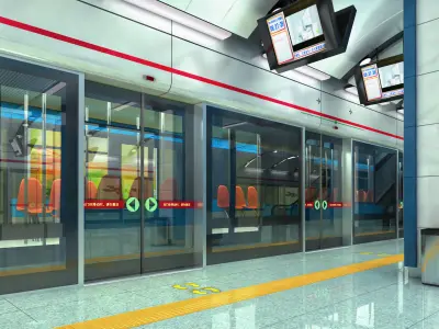 Metro Station 3D model