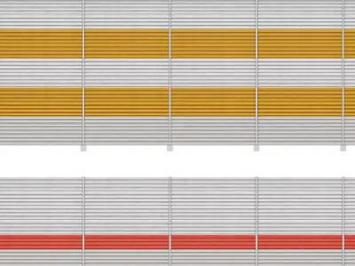 LOW POLY - Noise barriers Low-poly 3D model