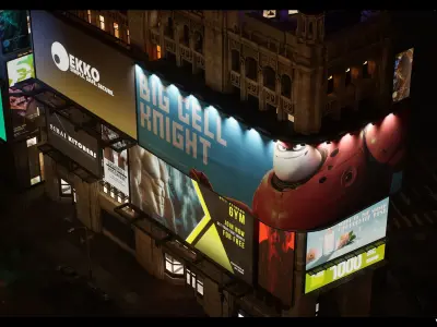 Billboards Pack Vol 02 Low-poly 3D model