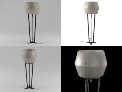 Oxford four different floor lamps 3D model