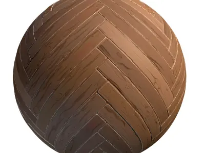 Stylized PBR Texture - Wood Floor Parquet Texture