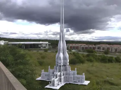 Victorian architecture Ornate grave 6 3D model 3D model