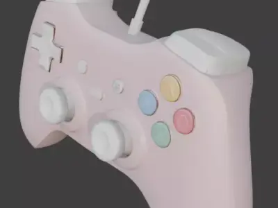 Kawaii Pastel Pro Gaming Controller 3D Model Low-poly 3D model
