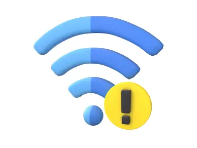 Wifi Problem Symbol v1 007 Low-poly 3D model