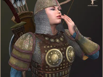 Adam And Eva Archers Light Version Low-poly 3D model