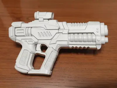 Sci-Fi Handgun 3D Printable 3D print model