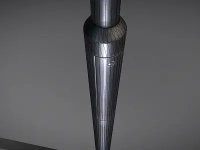 Sci-Fi Street Light 14 version 1  3m with pole 3 Low-poly 3D model