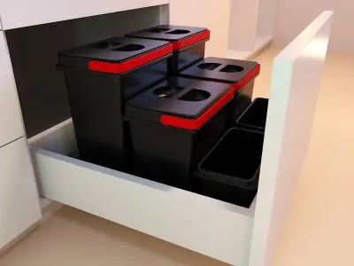 Furniture Fittings Mega Pack - Waste Bins 3D model