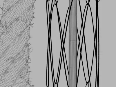 Realistic Rope  Lamp  3D model