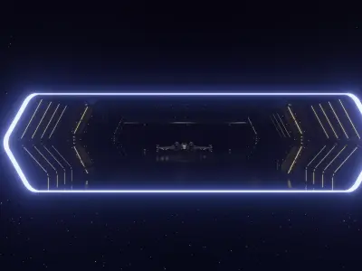 Star Wars Hangar Bay Low-poly 3D model