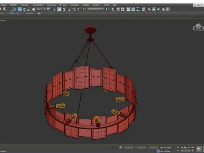 ANABEL CHANDELIER Low-poly 3D model