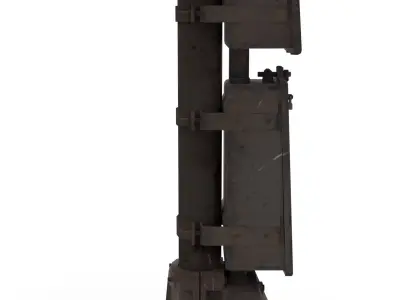 Train Traffic Light 4 3D model