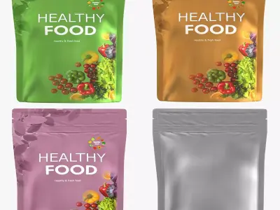 stand up pouch collection v2 PBR 3D model