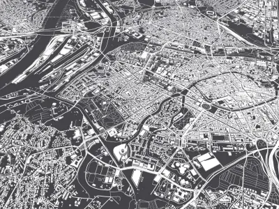 Cityscape Strasbourg France 3D model