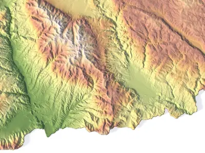 Bulgaria Terrain 3D Map 3D model