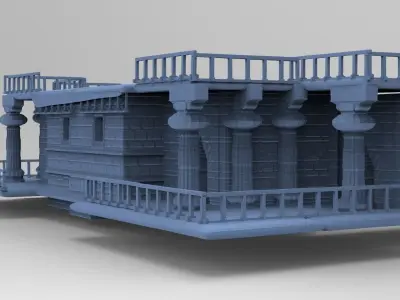 Greek Architecture temple Ground floor 3D model