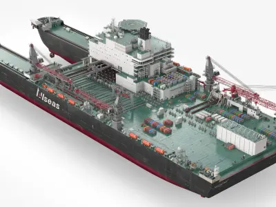  Allseas Pioneering Spirit Offshore Construction Vessel Rigged for Maya 