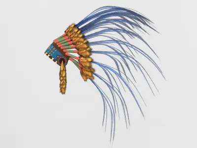 Feather headdress 3D model