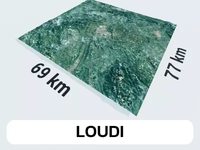 Loudi China City Landscape 3D Model 3D model