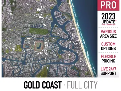 Gold Coast Low-poly 3D model