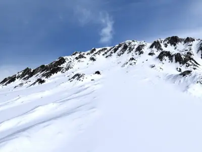 Snow Mountain 08 Low-poly 3D model