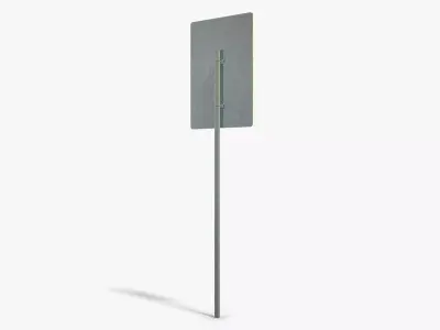 Sharp Corner Sign Low-poly 3D model