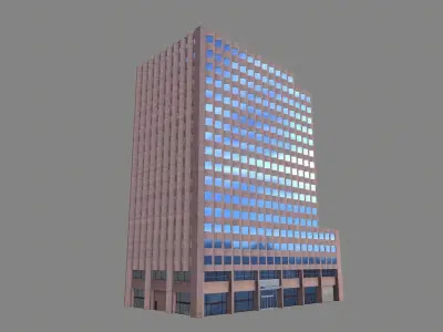 201 Spear Street Building San Francisco Low-poly 3D model