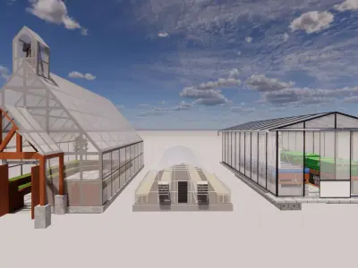 Agricultural Greenhouse Tent Frame -B11 3D model