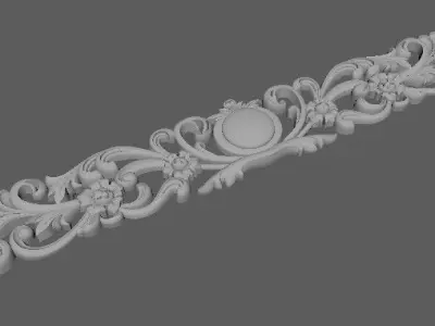 dekor ornate border die 3D model