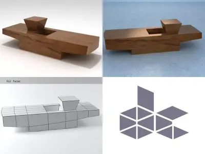 Cut Out Table 5 3D model