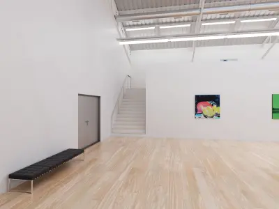 Art Museum Gallery Interior 7 Low-poly 3D model