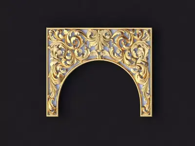 dekor ornate gold arch 3D model