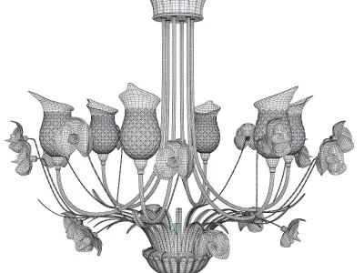 ORCHIDEA 6 LIGHT CHANDELIER Low-poly 3D model