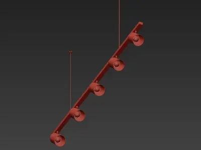 Chandelier railing hanging 3D model