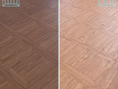 Parquet - Laminate - Wooden floor 2 in 1 Low-poly 3D model 184