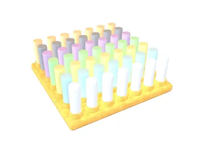 Cylindrical Cognitive Board v1 002 Low-poly 3D model