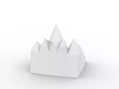 Mountain Range Candle Holder 3D Print Model 3D print model