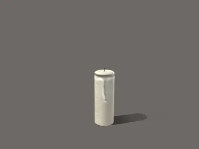 Candle 02 Low-poly 3D model
