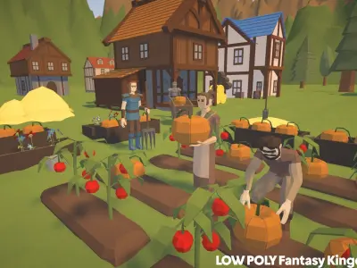 LOW POLY Fantasy Kingdom Pack Low-poly 3D model