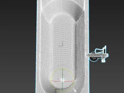 Riho Miami built-in bathtub with Ravak floor-standing mixer Free 3D model