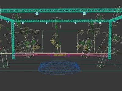 Concert party carnival stage 22 3D model