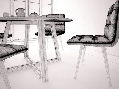 Home and Restaurant - The Dining Table 10 3D model