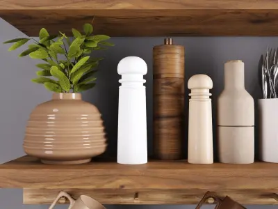 kitchen accessories 3D model