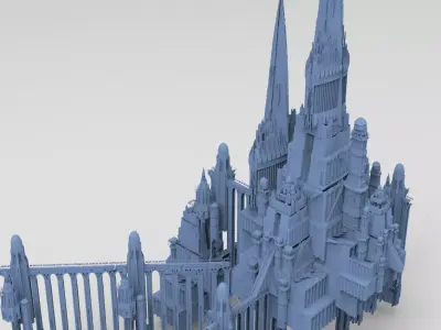 Wizards Master Fortress ocean 5  3D model