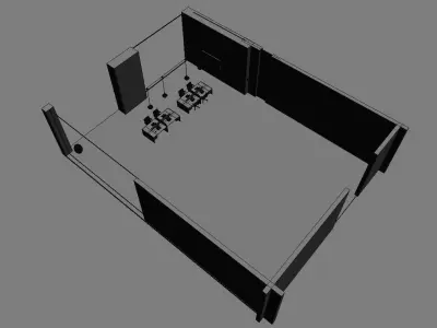 office workstation ws775 a04 3D model