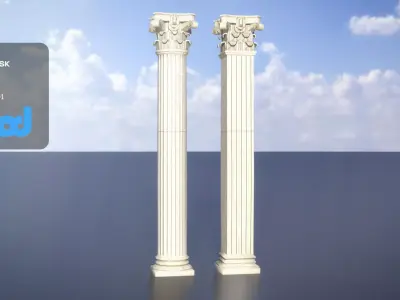 Roman Pillars 3D model