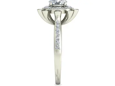 Women Wedding Engagement Flower Ring 3D print model buy