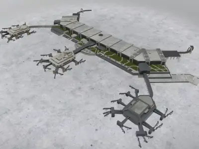 LIMC Terminal1 Low-poly 3D model